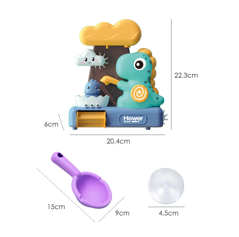 Plastic Dinosaurs Baby Bathroom Shower Toy Set
