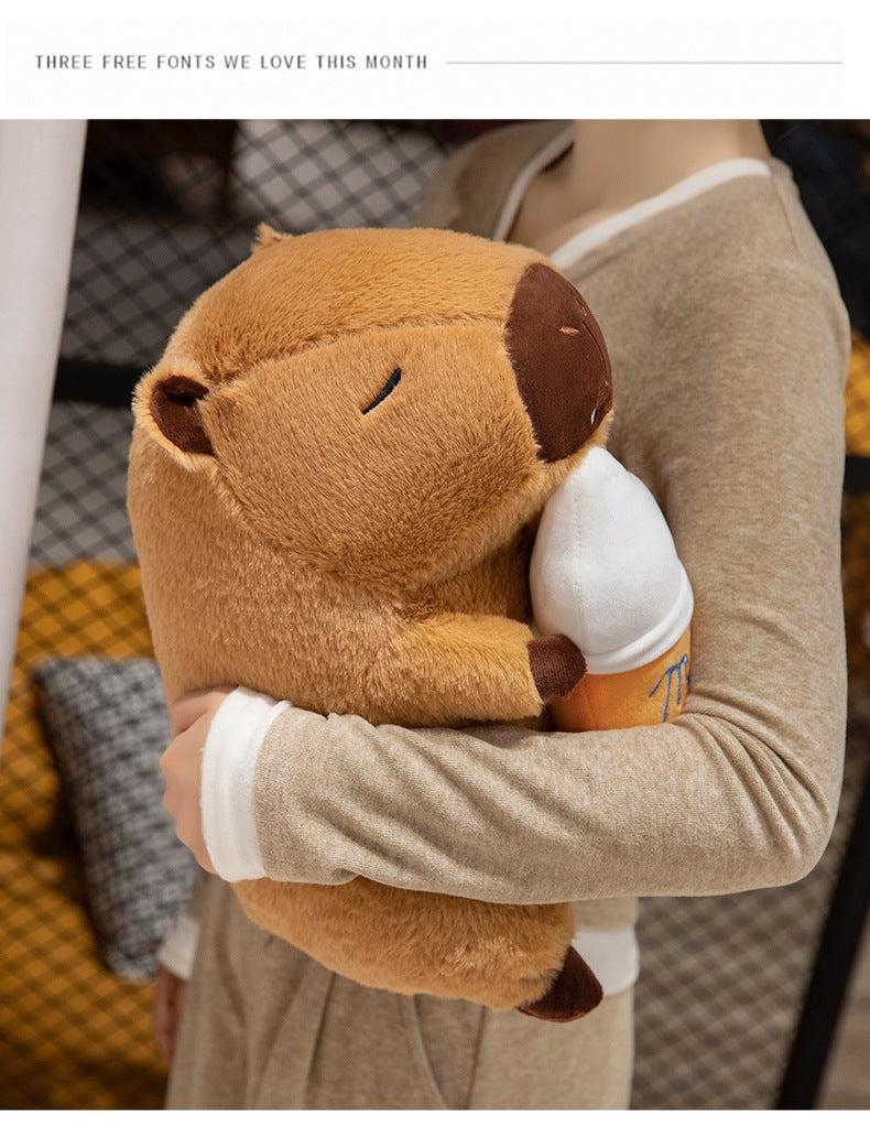 Capybara Doll(Milke Style) - Cute Plush Toy Children Birthday's Gift