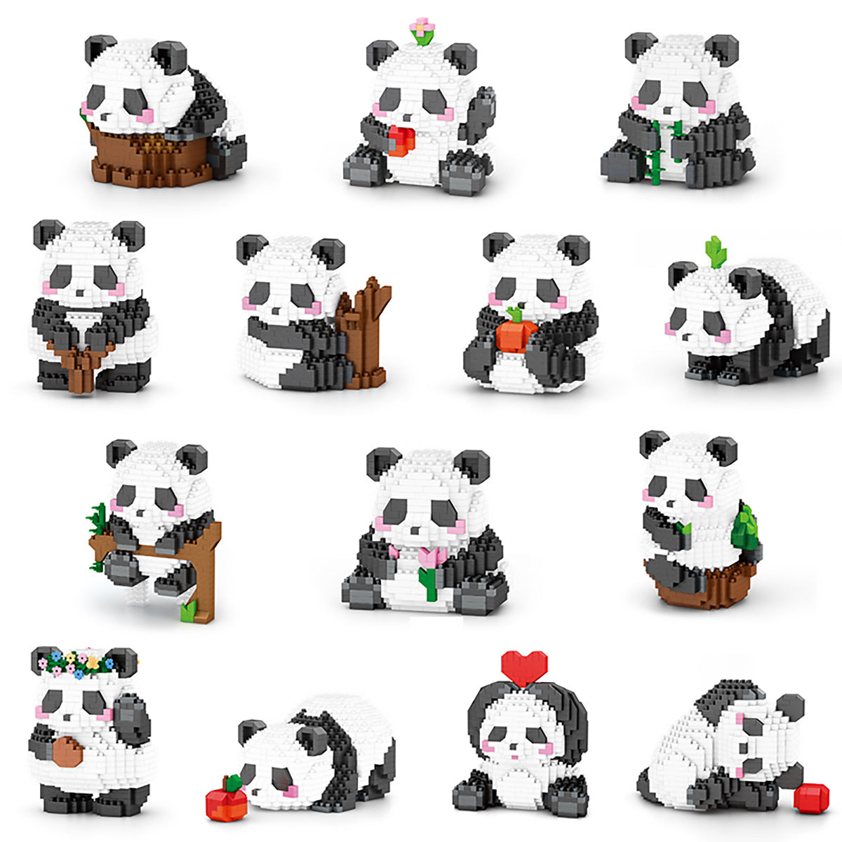 Panda - Mini Bricks Building Blocks Toys（No.7642）